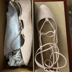 Francesca’s lace up ballerina flats